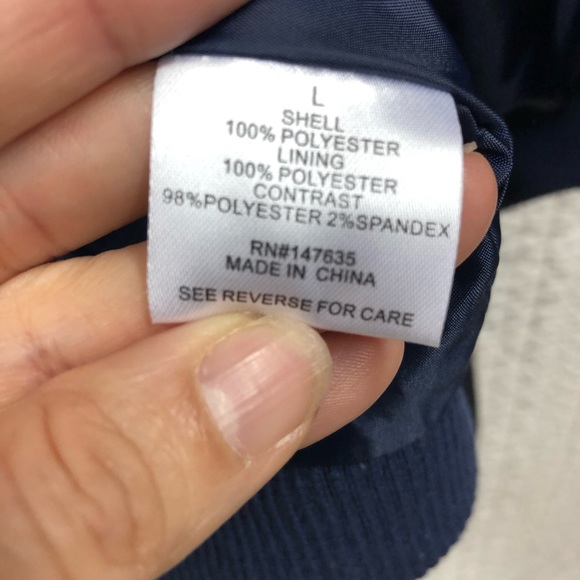 Romeo & Juliet Couture Navy Bomber Jacket Large - Picture 6 of 8